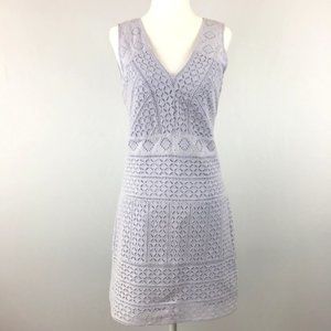 French Connection eyelet lavender dress Sz 4